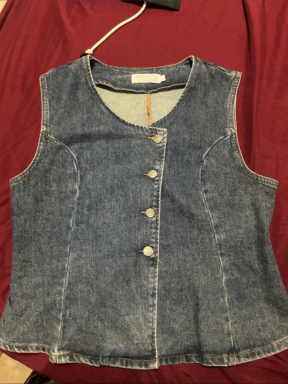 Classic Sleeveless Denim Top - Blue